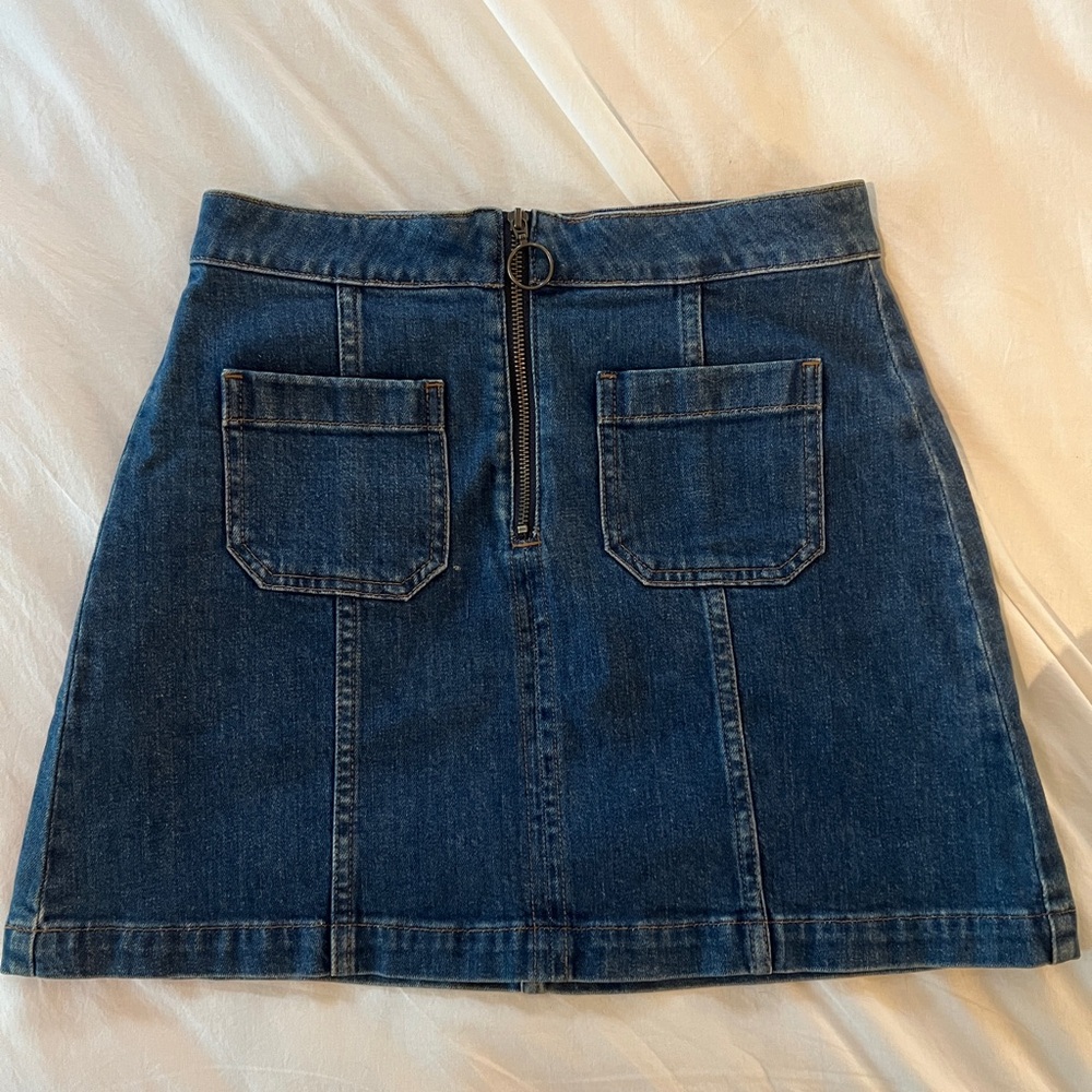 Madewell Blue A-Line Mini Skirt for Casual Wear